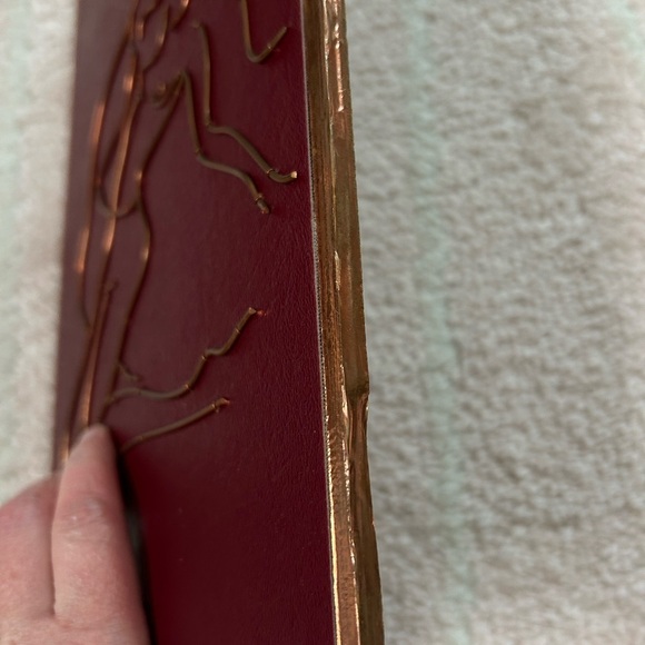 Artist Signed Copper Wall Art Red and Gold John Schtakleff 11.75"x8" - Picture 7 of 16